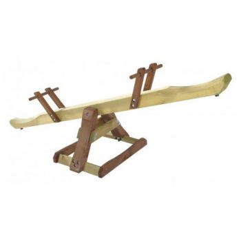 Balansoar din lemn pentru 2 copii Premium Seesaw Plum