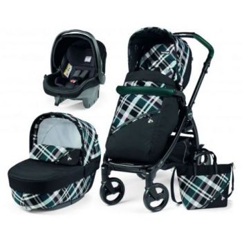 Carucior 3 in 1 Book Plus Modular, Peg Perego, Tartan de firma original