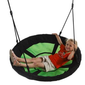 Leagan cuib pentru 3 copii, Max 150 kg, verde cu negru, Swibee, KBT 190.007.007.001