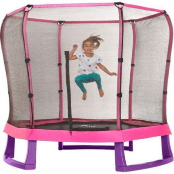 Set trambulina copii cu plasa de protectie Junior Pink Purple 7FT PLUM de firma originala