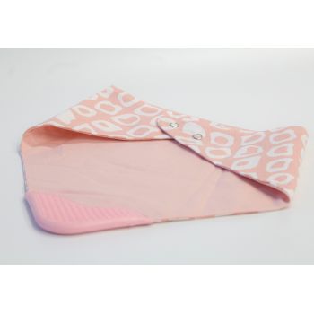 Baveta tip bandana cu jucarie dentitie BabyJem Rose