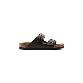 Birkenstock slapi de piele Arizona barbati, culoarea maro, 51101