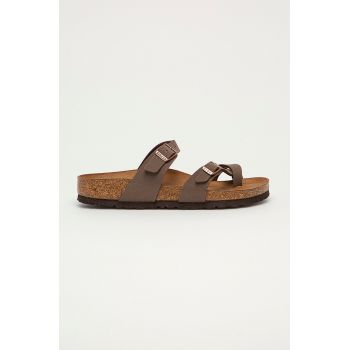 Birkenstock papuci Mayari femei, culoarea maro, 71063