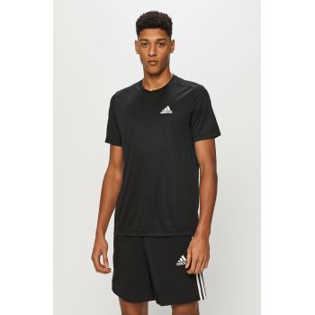 adidas tricou de antrenament GM2090 culoarea negru, neted