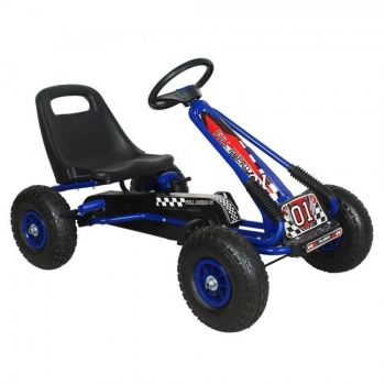 Kart M-Toys cu pedale si volan albastru ieftin