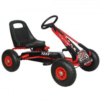 Kart M-Toys cu pedale si volan rosu la reducere