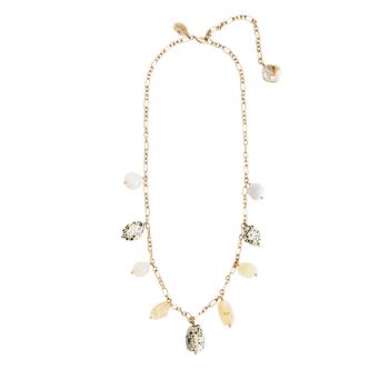 Necklace with stone charms