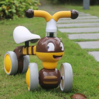 Ride-On copii fara pedale Ecotoys Albinuta LC-V1308 galben, varsta 10-36 luni, greutate maxima admisa 20 kg, sezut moale din spuma