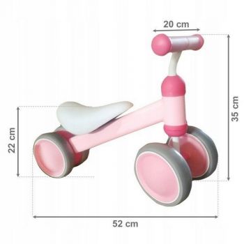 Bicicleta fara pedale Ecotoys JM-118 roz la reducere