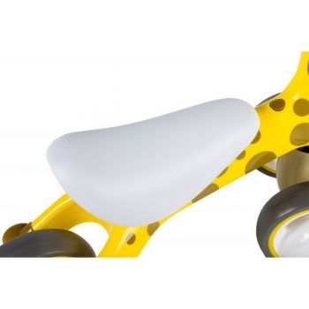 Tricicleta copii fara pedale Ecotoys LB1603 Galben, varsta 1-3 ani, scaun confortabil si moale, roti duble fata, functie de blocare a ghidonului, sarcina maxima admisa 20 kg