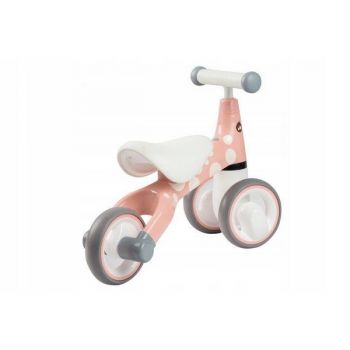 Tricicleta copii fara pedale Flamingo Ecotoys LB1603, varsta 1-3 ani, scaun confortabil si moale, roti duble fata, functie de blocare a ghidonului, sarcina maxima admisa 20 kg