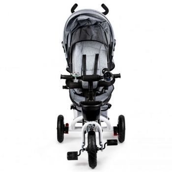 Tricicleta cu sezut rotativ Ecotoys gri ieftina