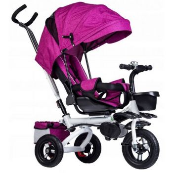 Tricicleta cu sezut rotativ Ecotoys roz ieftina