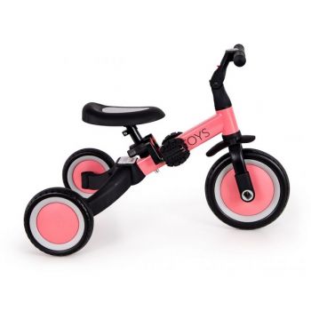 Tricicleta echilibru cu pedale Ecotoys 4 in 1 roz ieftina