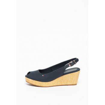 Sandale tip espadrile cu talpa wedge Elba