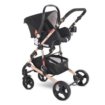 Carucior 3 in 1 Alba Classic cos auto inclus Black ieftin