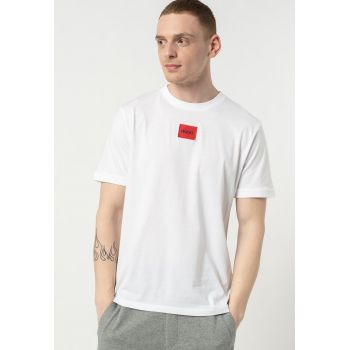Tricou din bumbac cu aplicatie logo Diragolino