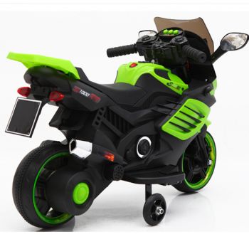 Motocicleta electrica 6V cu roti ajutatoare Nichiduta X-Race Green ieftina