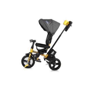 Tricicleta multifunctionala 4 in 1 Enduro scaun rotativ Yellow Black de firma originala