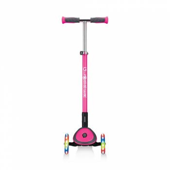 Trotineta pliabila Globber Elite Deluxe Lights Roz