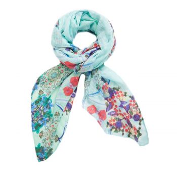 Rectangular tie-dye mandalas scarf ieftin
