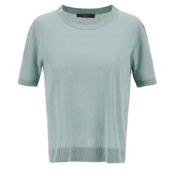 Silk and linen knit T-shirt L