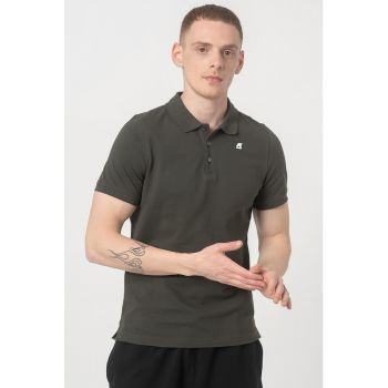 Tricou polo slim fit din material pique Alain