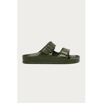 Birkenstock papuci Arizona Eva femei, culoarea verde, 1019152