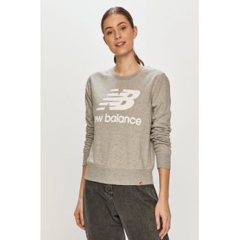 New Balance Bluză WT03551AG femei, culoarea gri, cu imprimeu