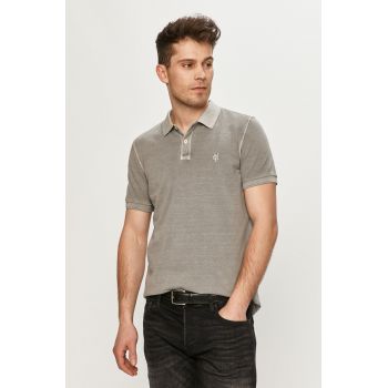 Marc O'Polo Tricou Polo bărbați, culoarea gri, material neted