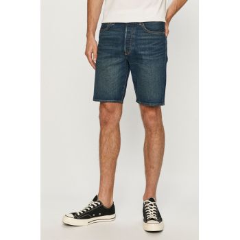 Levi's pantaloni scurți din denim bărbați, culoarea bleumarin 36512.0139-MedIndigoF ieftini