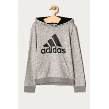 Adidas Bluză copii GN4019 culoarea gri, cu imprimeu