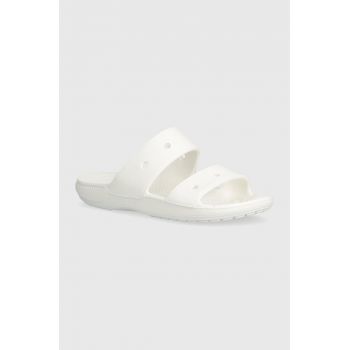 Crocs papuci Classic Sandal culoarea alb 206761