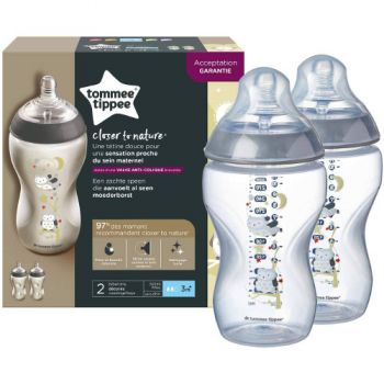 Set 2 Biberoane Tommee Tippee Closer to Nature Bufnita 340 ml