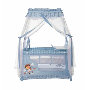 Patut pliabil stil baldachin Magic Sleep cu accesorii Blue Adventure de firma original