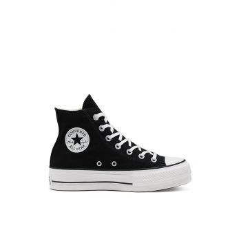 Converse teniși Chuck Taylor All-Star Hi Platform Black White 560845C 560845C-BLACK de firma originali