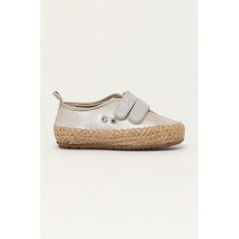 Emu Australia Espadrile din piele pentru copii culoarea argintiu Emu Australia Espadrile din piele pentru copii culoarea argintiu