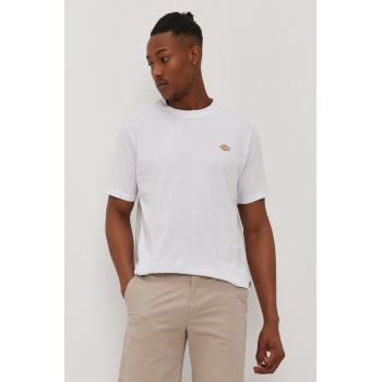 Dickies tricou bărbați, culoarea alb, material uni DK0A4XDBWHX-WHITE