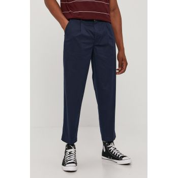 Levi's Pantaloni bărbați, culoarea albastru marin, cu fason chinos ieftini