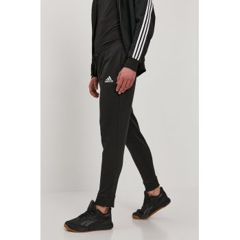 Adidas Pantaloni GK9265 bărbați, culoarea negru, material neted
