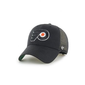 47brand șapcă NHL Philadelphia Flyers culoarea negru, cu imprimeu