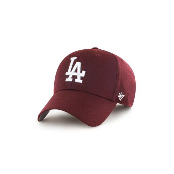 47brand șapcă MLB Los Angeles Dodgers culoarea roșu, cu imprimeu