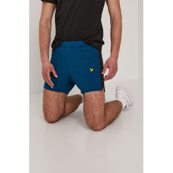 Lyle & Scott Pantaloni scurți bărbați, culoarea turcoaz de firma originali