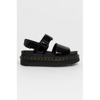 Dr. Martens sandale de piele femei, culoarea negru, cu platformă DM25773001.Voss-Black