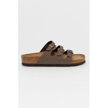 Birkenstock papuci Florida SFB femei, culoarea maro, 53881