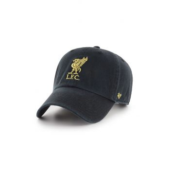 47brand șapcă EPL Liverpool culoarea negru, cu imprimeu ieftina