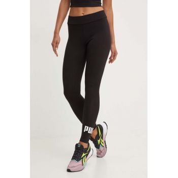 Puma colanți de antrenament 586832 femei, culoarea negru, uni 586832