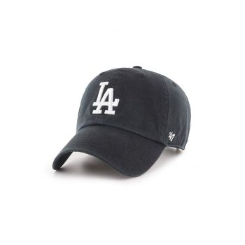 47brand șapcă MLB Los Angeles Dodgers culoarea negru, cu imprimeu  B-RGW12GWS-BKJ