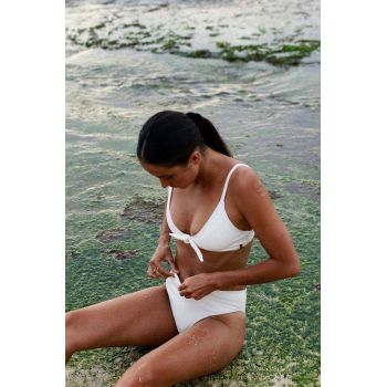 MUUV. Chiloți de baie Retro Bikini culoarea alb