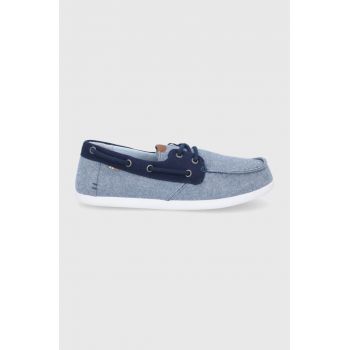 Toms Mocasini Chambray Claremont bărbați, culoarea albastru marin